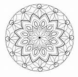 Mandala Round Coloring Doodle Pages Drawing sketch template