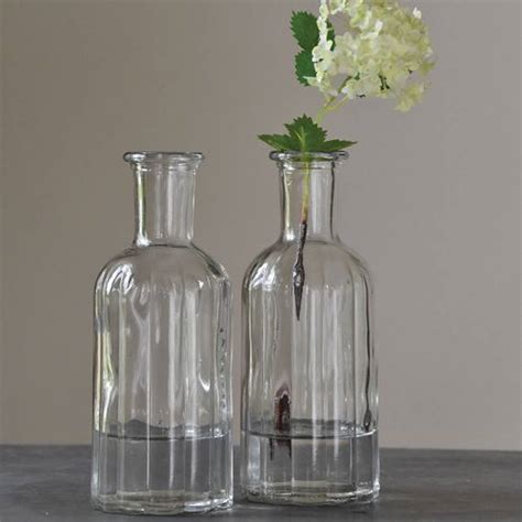 Vintage Glass Bottle Vase Two Sizes By The Wedding Of My Dreams