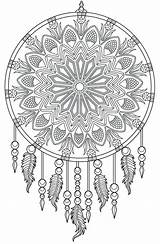Coloring Dream Catcher Pages Dreamcatcher Adults Printable Adult Detailed Catchers Para Mandalas Mandala Kids Color Coloring4free Colorear Colouring Stencil Tattoo sketch template