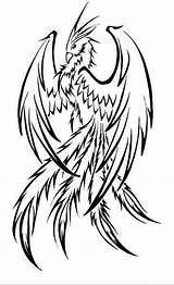 Phoenix Tattoo Simple Outline Drawing Tattoos Bird Drawings Dessin Draw Tribal Coloring Color Pheonix Fenix Pour Pages Photobucket Cool Imgur sketch template