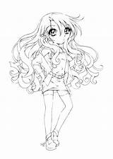 Coloring Pages Girl Anime Girls Cute Gothic Goth Angel Pretty Emo Printable Color Deviantart Adults Print Drawings Kids Drawing Sureya sketch template