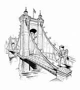 Bridge Suspension Roebling Drawing Brooklyn Leetaru Lars Draw Getdrawings sketch template
