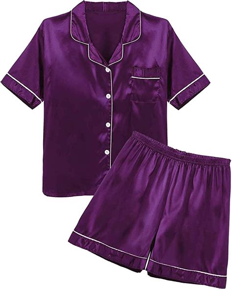 buy tssoe satin pajamas for men short sleeve silk pajama set with