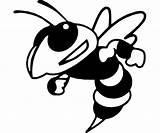 Jacket Yellow Clipart Tech Mascot Georgia Hornet Clip Decal Bee Jackets Outline Silhouette Cliparts Drawing Wasp Svg Bumble Etsy  sketch template