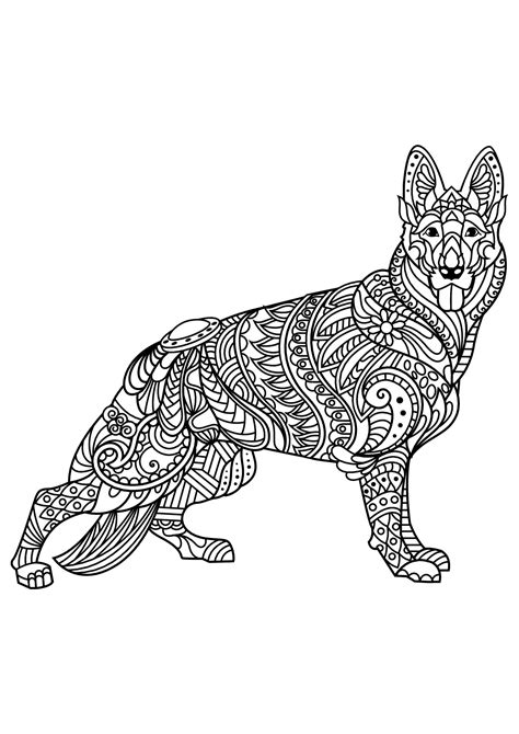 chien berger allemand dogs kids coloring pages