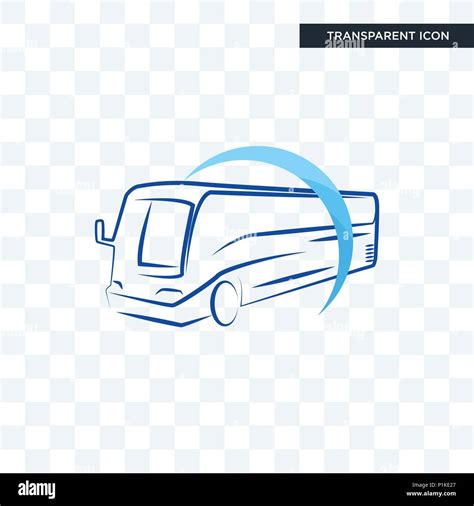 bus company vector icon isolated  transparent background bus company logo concept stock