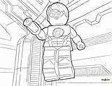 Lego Coloring Pages Lantern Green Super Heroes Dc Universe Printable Flash Justice League Movie Drawing Colouring Avengers Book Superhero Kids sketch template