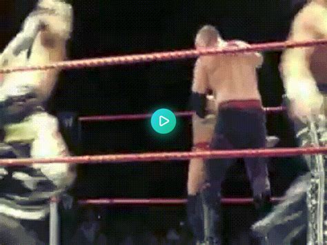 rey mysterio attempts to hit a double 619 on jericho and kane