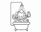 Shower Coloring Boy Designlooter 86kb 470px sketch template