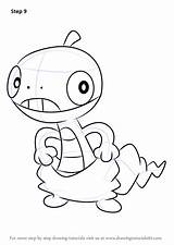 Scraggy Pokemon Draw Step Drawing Drawingtutorials101 Tutorials sketch template
