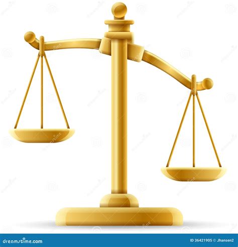 unbalanced justice scale stock vector image  beige