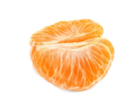 Peeled Fresh Juicy Tangerine Isolated Stock Image Image Of Citron