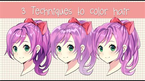 3 Ways To Shade Hair How To Color Anime Hair Paintingtube