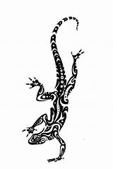 Lizard Tattoo Tribal Stencil Designs Polynesian Gecko Deviantart Lizards Drawings Tattoos Pt Hip Stencils Search Google Patterned Cliparts Reptile Slim sketch template