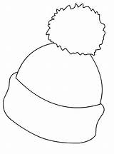 Winter Hat Coloring Pages Crafts January sketch template