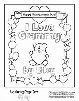 Coloring Grammy Pages Frecklebox Personalized Girls Choose Board sketch template