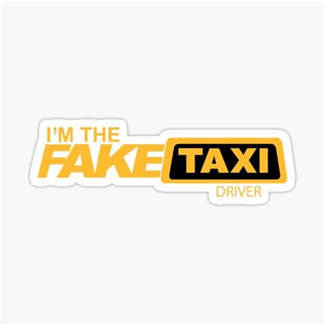 fake taxi stickers redbubble