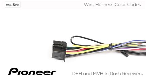 understanding pioneer wire harness color codes  deh  pioneer mvh bt wiring