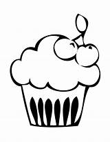 Coloring Pages Cupcake Fruit Cute Cupcakes sketch template