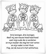 Koningen Drie Driekoningen Kerstmis Kleurplaten Geboorte Leuke Knutselwerken Nieuwjaar sketch template