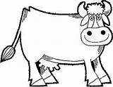 Cow Coloring Milch Smiling Drawings sketch template