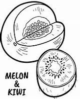 Kiwi Melon Owoce Kolorowanka Fruit Kolorowanki Topcoloringpages sketch template