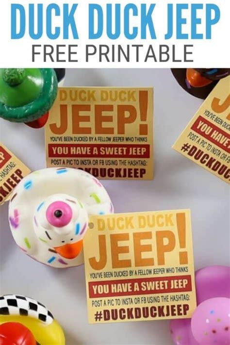 duck duck jeep printable tags  crafty blog stalker