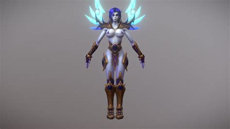 wow void elf female heritage armor    model  gorodork aff sketchfab