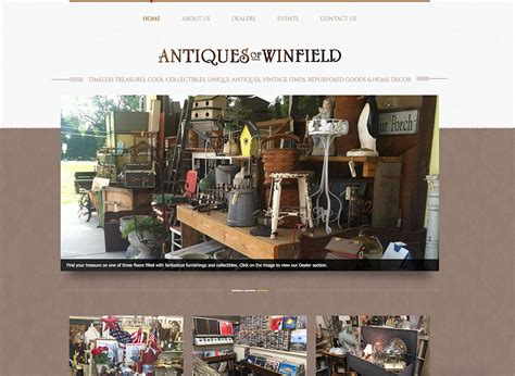 antiques  winfield antique store website design