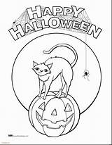 Halloween Coloring Pages Happy Printable Pumpkin Kids Cat Print Color Precious Moments Drawing Cats Games Pearl Necklace Drawings Getcolorings Fall sketch template