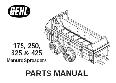 gehl     manure spreaders parts manual service repair manual