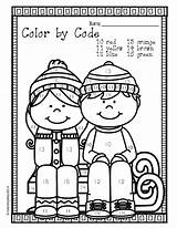 Math Worksheets Color Winter Fun Addition Printables Number Kindergarten Numbers Activities Maths Use Work Homework Code Ready Multiplication Teacherspayteachers Add sketch template