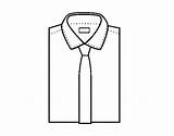 Camisa Corbata Gravata Camicia Colorir Cravatta Colorare Amb Dibuix Coloringcrew Acolore Dibuixos sketch template