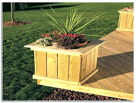 Diy Deck Planters Deck Planter Box Deck Planter Box Photo 1 Of 9