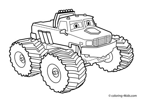 blue truck coloring coloring pages
