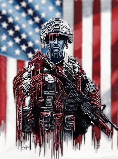 american soldier drawing  bill richards fine art america