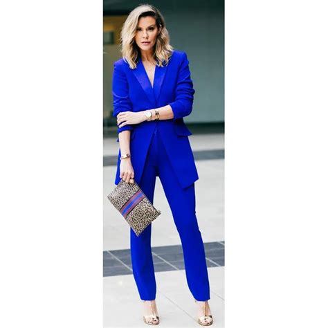 royal blue  piece set business suits business suits slim fit
