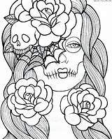 Coloriage Skull Adultes Coloriages Adults Imprimer Dessin Colorier Skulls Lespapillons Getdrawings Colorama Mortel Emoji sketch template