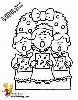 Coloring Pages Christmas Carolers Printable Gif sketch template