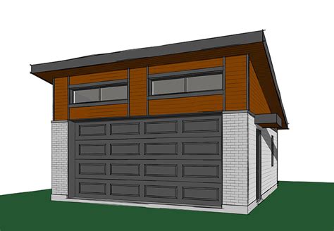 sayer modern  car garage plan   house plans