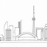 Toronto Skyline sketch template