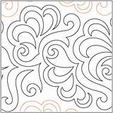 Pantograph Paper Feathers Oh Quilting Longarm Pantographs Curly sketch template