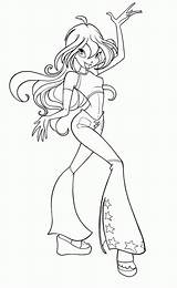 Winx Coloring Bloom Pages Print Blum sketch template