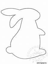 Bunny Easter Outline Printable Template Coloring sketch template