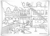Playmobil Hilfe Malvorlage Ausmalen Feuerwehrmann Feuerwehrfest Onlycoloringpages sketch template