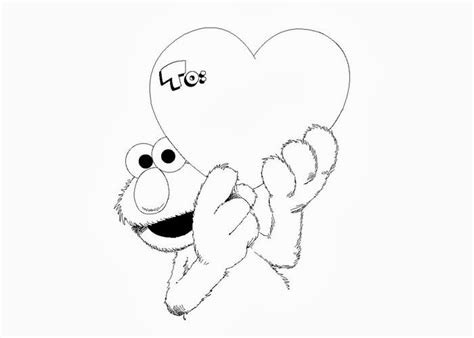 elmo valentine coloring page  coloring pages  coloring books