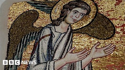 Angel Mosaic Revealed At Bethlehem S Church Of The Nativity Bbc News