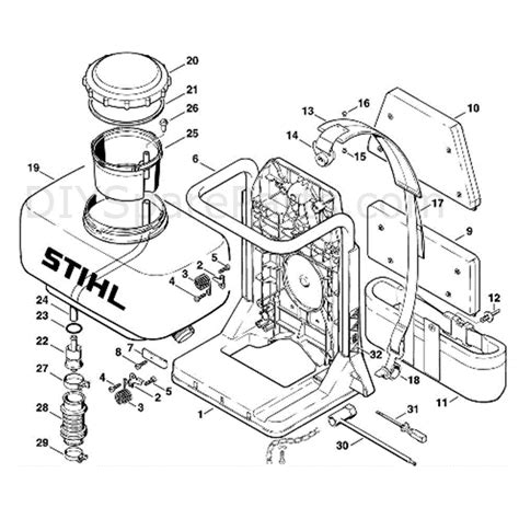 stihl br  backpack blower br  parts diagram  backplate