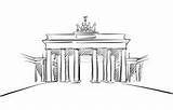 Brandenburger Tor Sketches Einigt Konjunkturpaket Internationalen Stimmen Koalition Hebstreits Hightechbox sketch template
