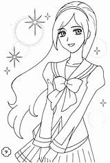Girl Cartoon Coloring Pages Color Getcolorings Colorings Printable sketch template